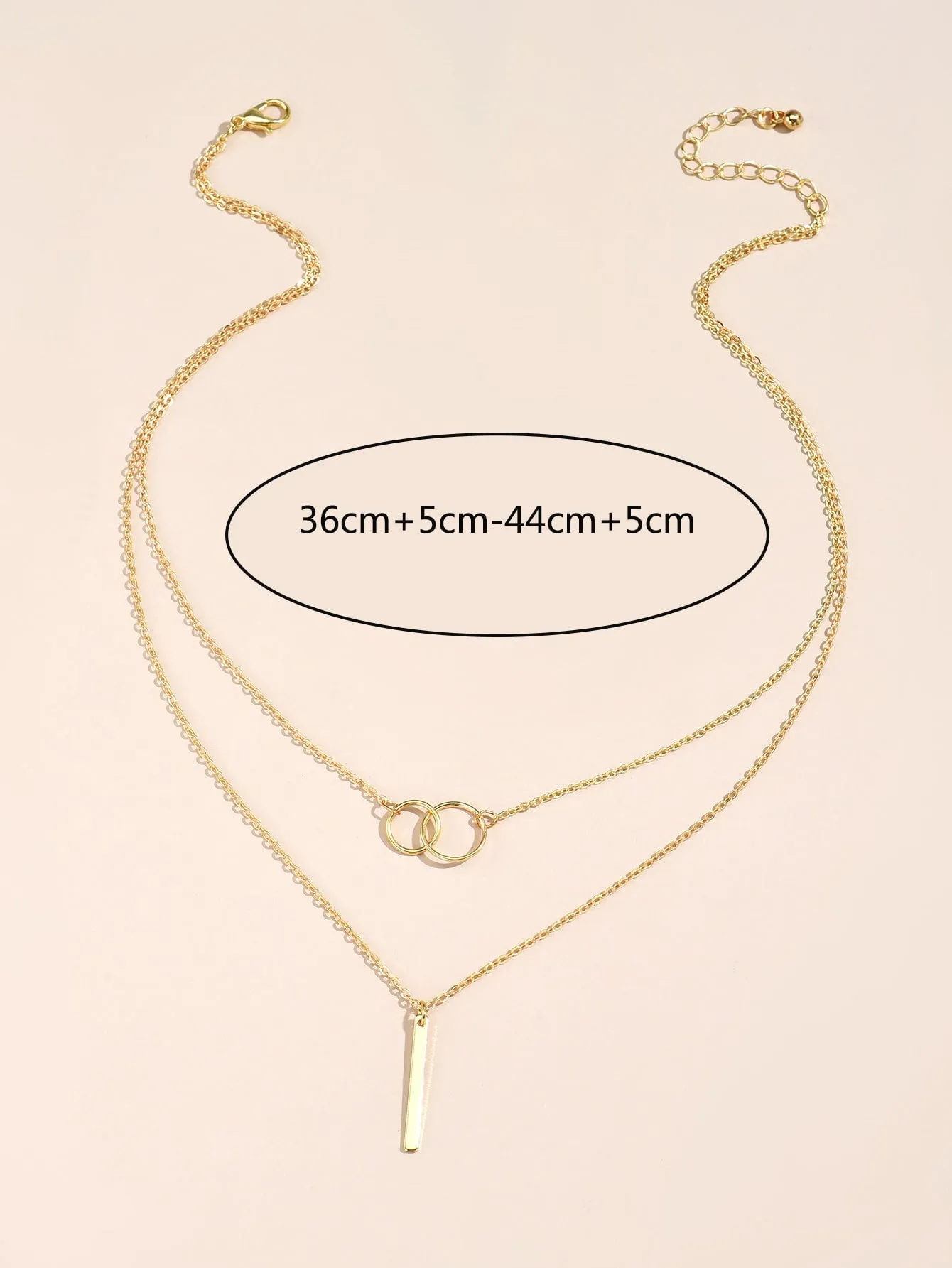 GeoChic: Layered Geometric Pendant Necklace