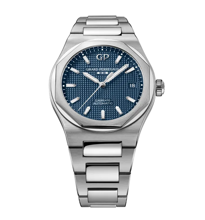 Girard-Perregaux Laureato 38mm Watch with Midnight Blue Dial