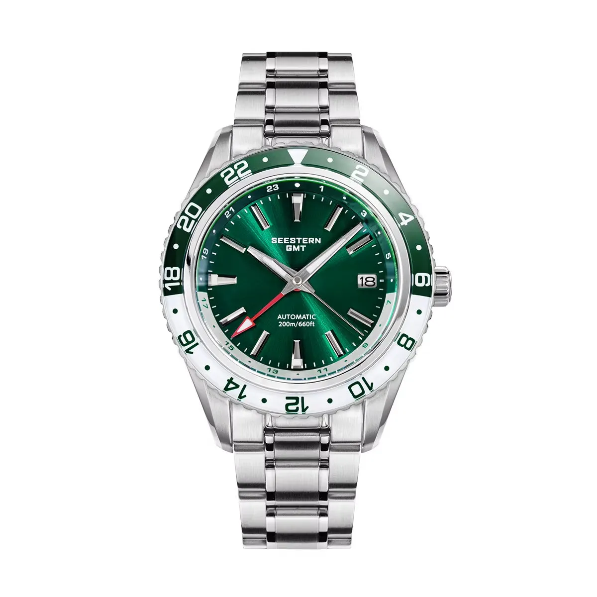 GMT Diver Men Watch Grand NH34 Movement Panda Automatic Mechanical 200M Waterproof Luxury Wristwatches Ceramic New S456