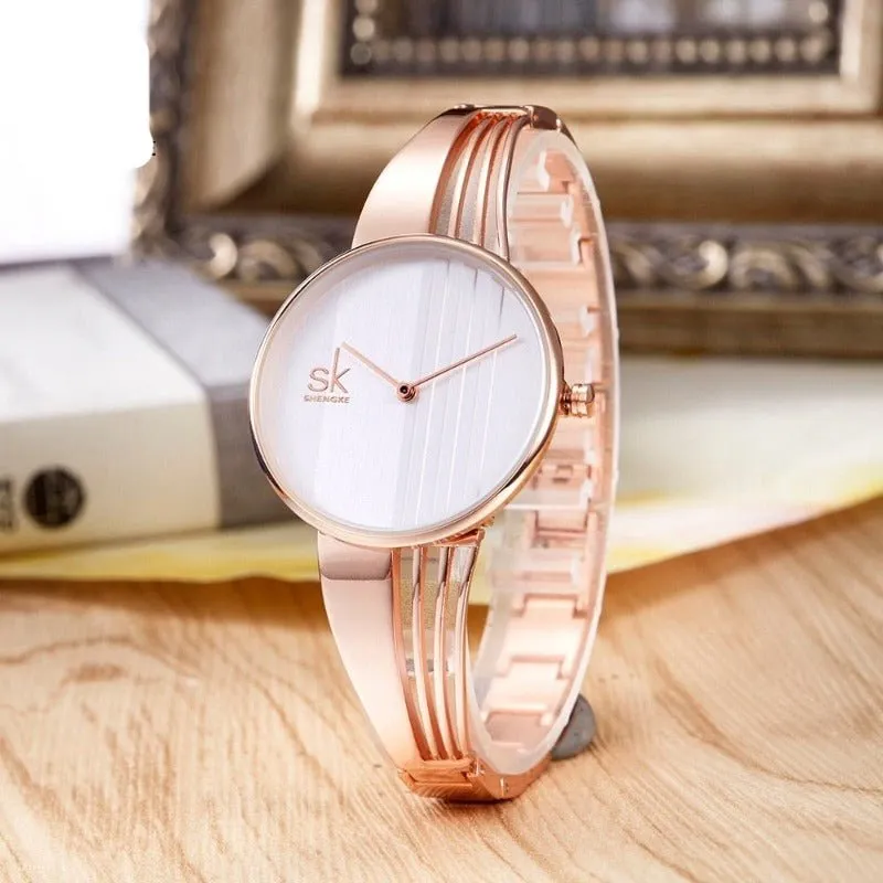 Gold Women Wristwatch Bracelet Watch Women Jewelry