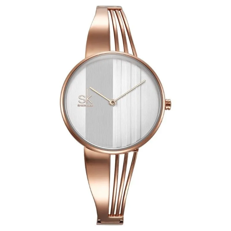 Gold Women Wristwatch Bracelet Watch Women Jewelry