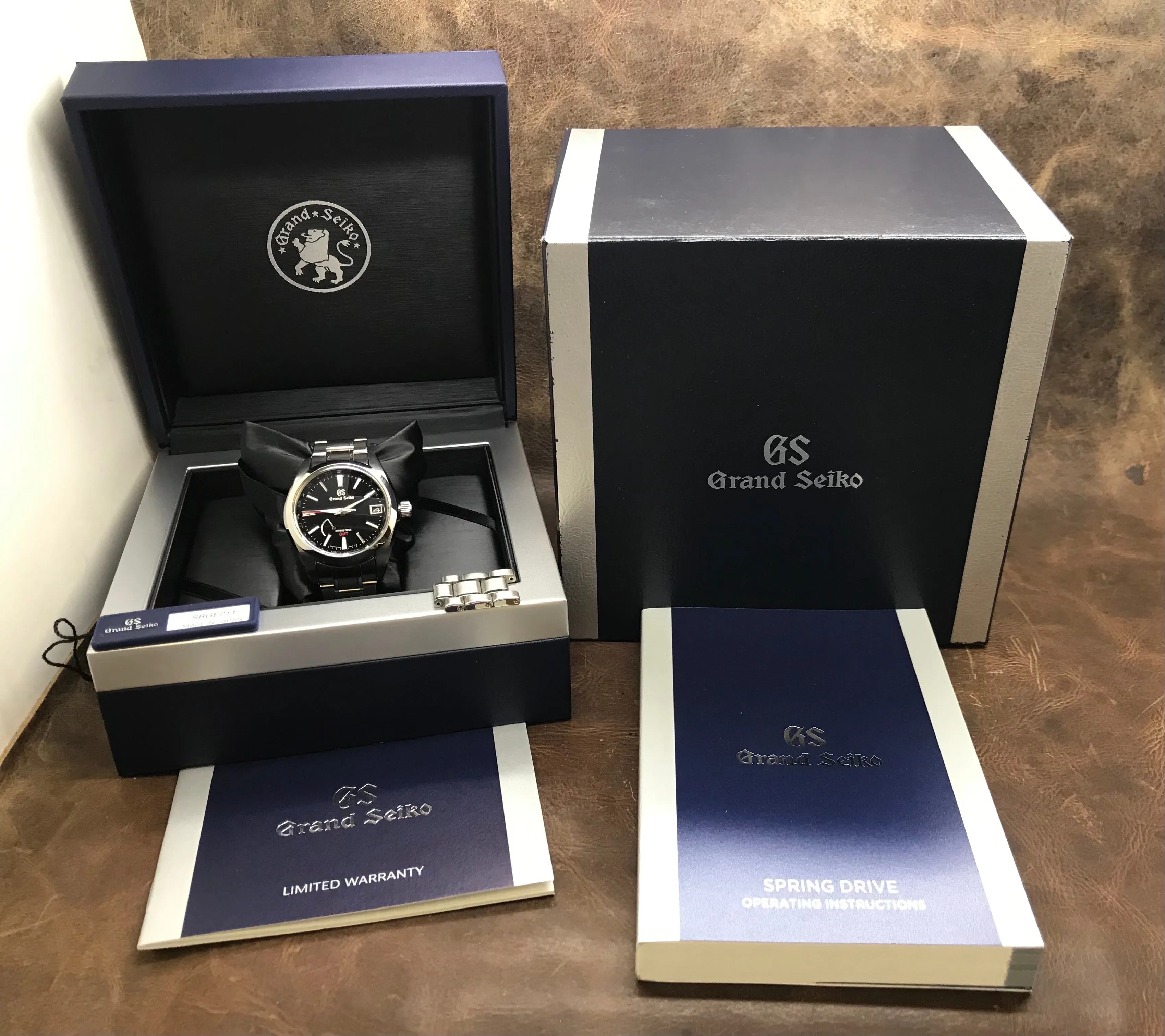 Grand Seiko Heritage Collection GMT SBGE211 Black Dial Spring Drive Men's Watch