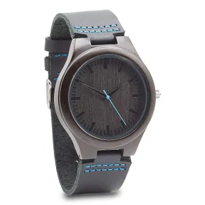 Groomsmen Set Of 5 Wooden Watches - Blue Energico