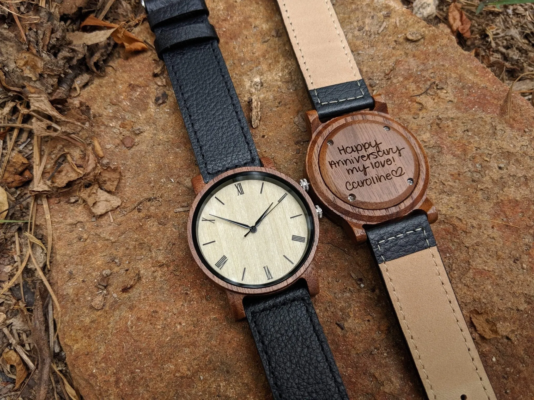 Groomsmen Set Of 7 Wooden Watches Walnut Arce
