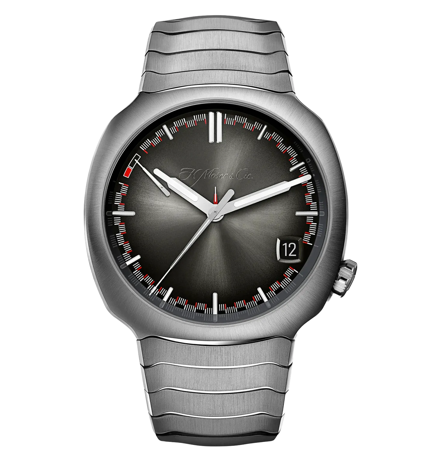 H. Moser & Cie. Streamliner Perpetual Calendar, 42mm with Stainless Steel Bracelet