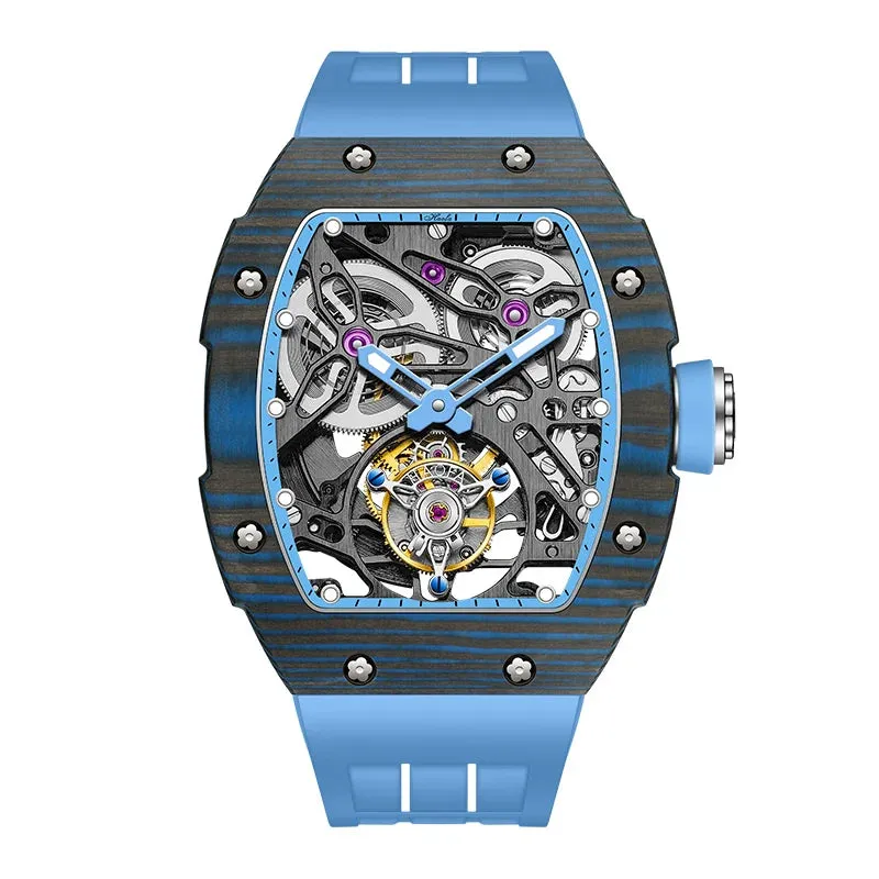 Haofa Tourbillon Mechanical Watch for Men Sapphire Skeleton Luxury Manual Mechanical Movement Men Watch Waterproof Business 1901