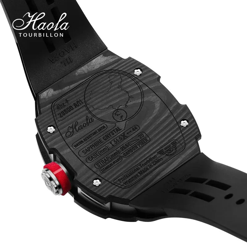 Haofa Tourbillon Mechanical Watch for Men Sapphire Skeleton Luxury Manual Mechanical Movement Men Watch Waterproof Business 1901