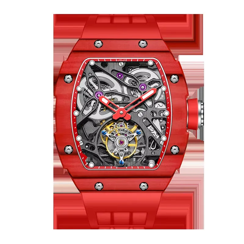 Haofa Tourbillon Mechanical Watch for Men Sapphire Skeleton Luxury Manual Mechanical Movement Men Watch Waterproof Business 1901