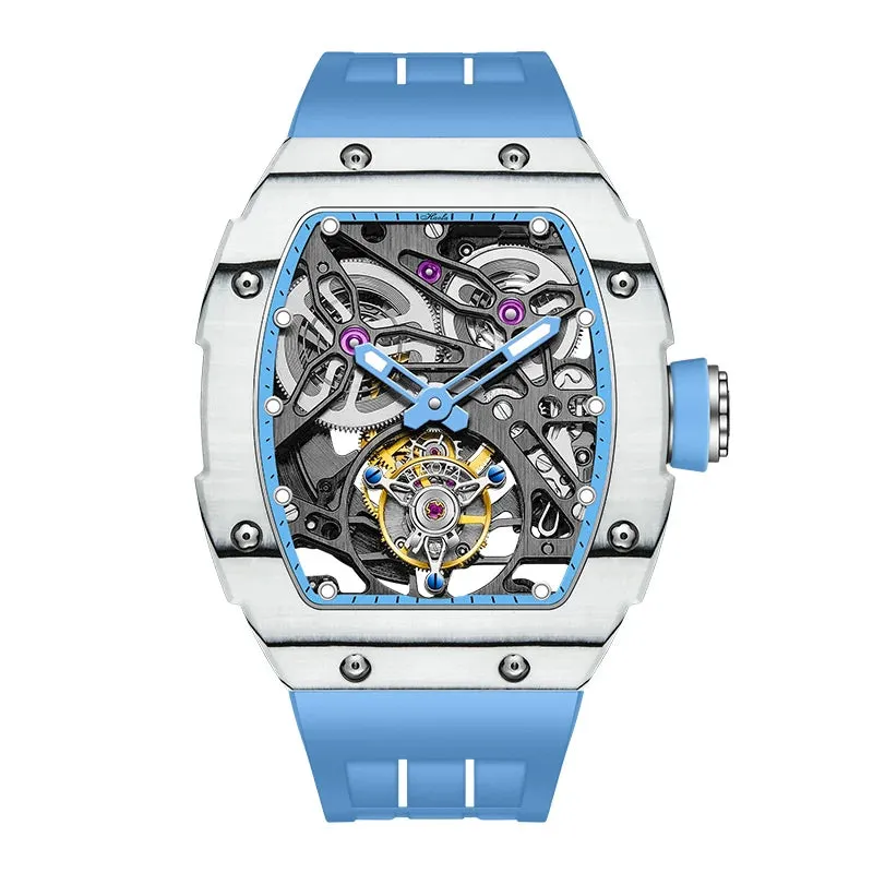 Haofa Tourbillon Mechanical Watch for Men Sapphire Skeleton Luxury Manual Mechanical Movement Men Watch Waterproof Business 1901