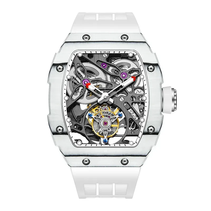 Haofa Tourbillon Mechanical Watch for Men Sapphire Skeleton Luxury Manual Mechanical Movement Men Watch Waterproof Business 1901
