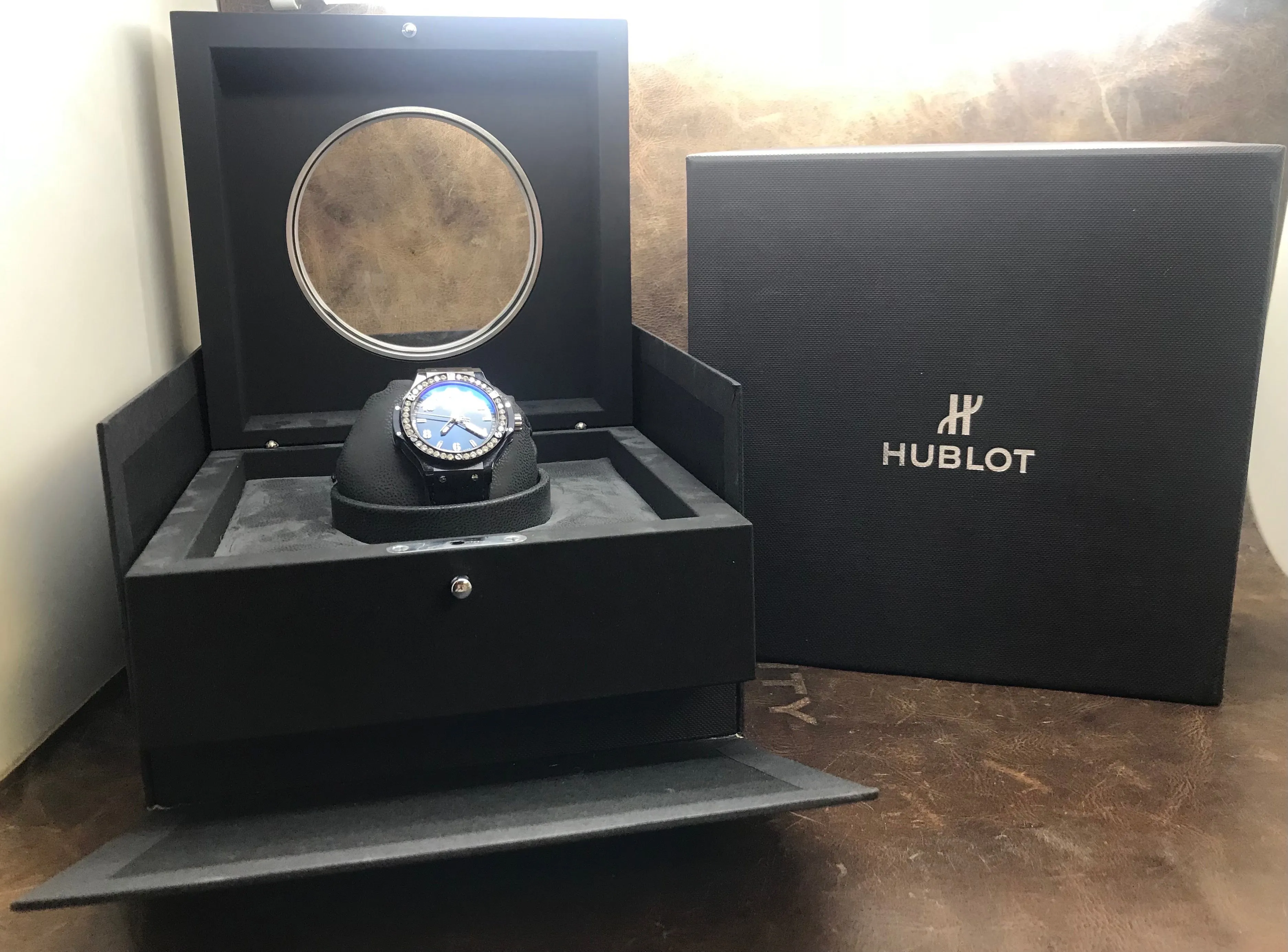 Hublot Big Bang 361.CM.7170.LR Blue Dial Quartz Women's Watch