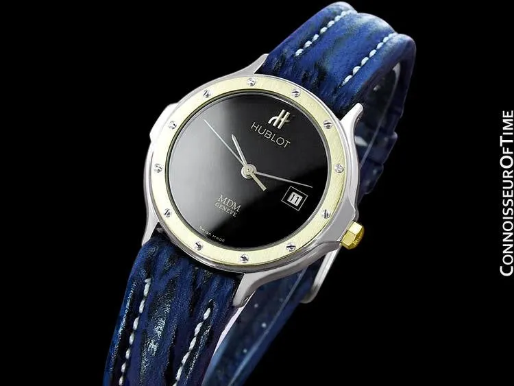 Hublot MDM Ladies Watch with Date - Stainless Steel & 18K Gold