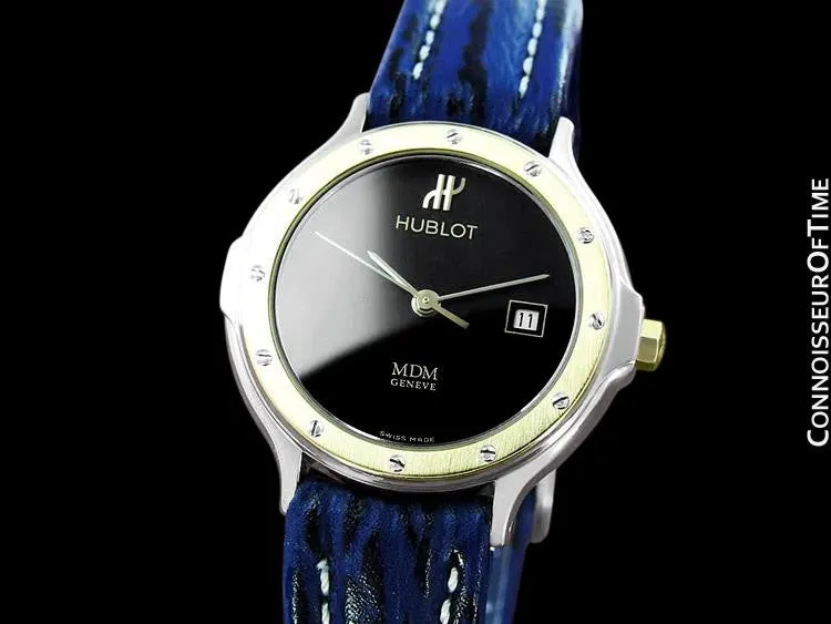 Hublot MDM Ladies Watch with Date - Stainless Steel & 18K Gold