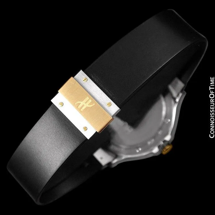 Hublot MDM Two-Tone Midsize Mens GMT Watch - Stainless Steel & 18K Gold