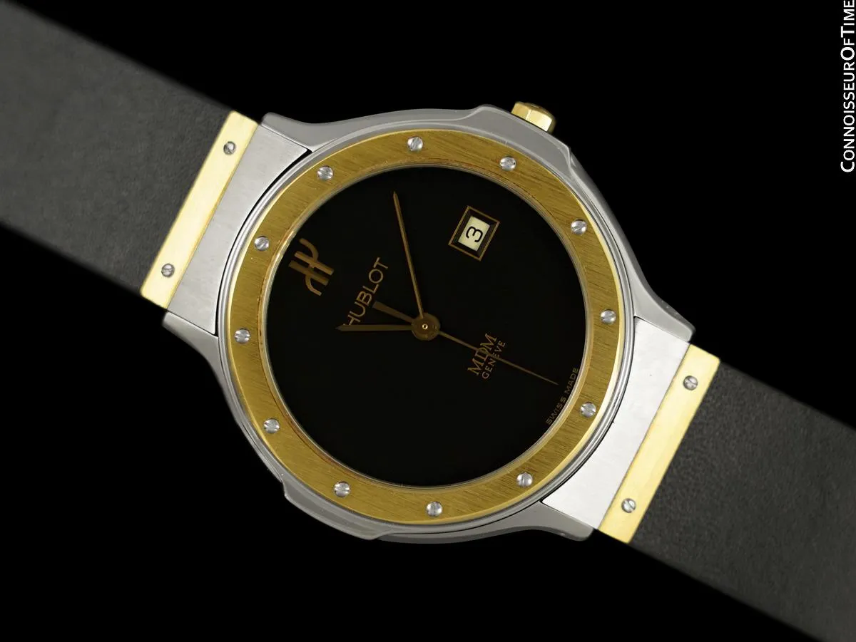 Hublot MDM Two-Tone Midsize Mens Watch - Stainless Steel & 18K Gold