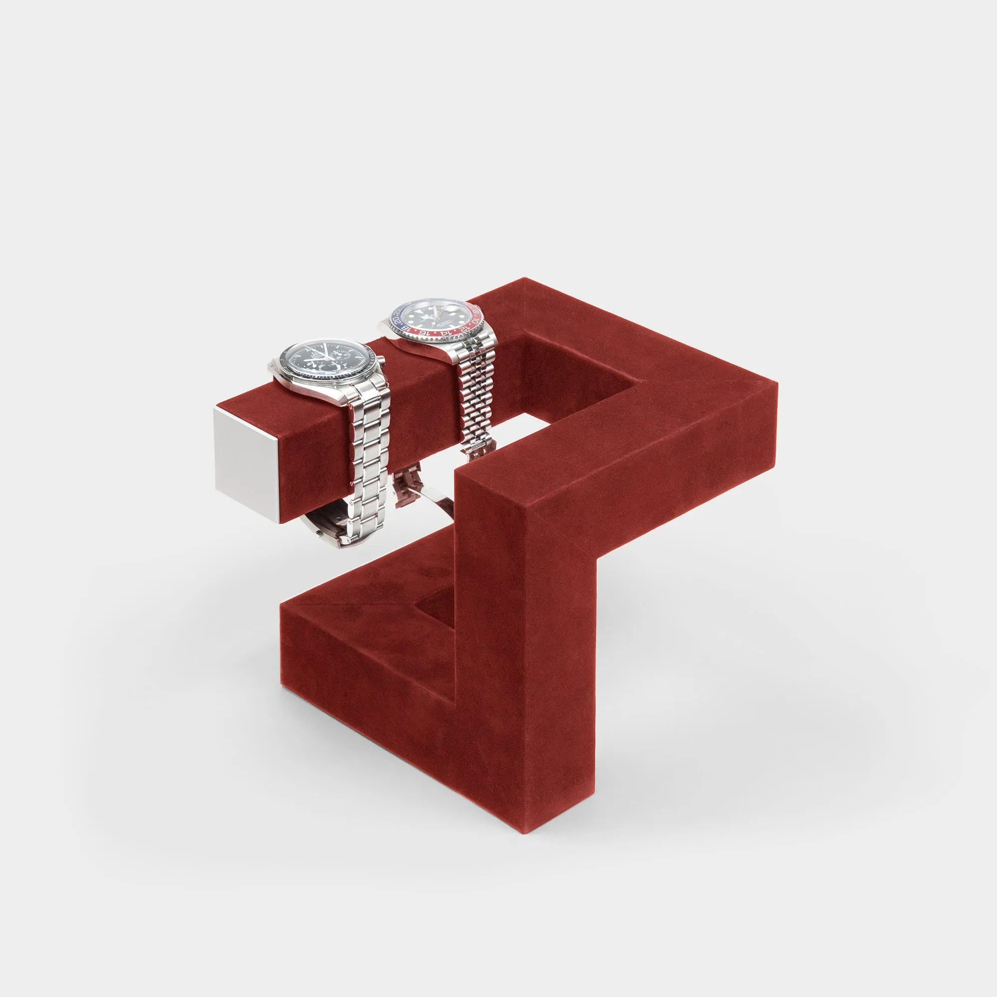 HUDSON 3 WATCH STAND - CRIMSON / GREY