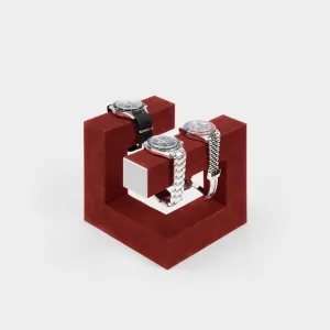 HUDSON 3 WATCH STAND - CRIMSON / GREY