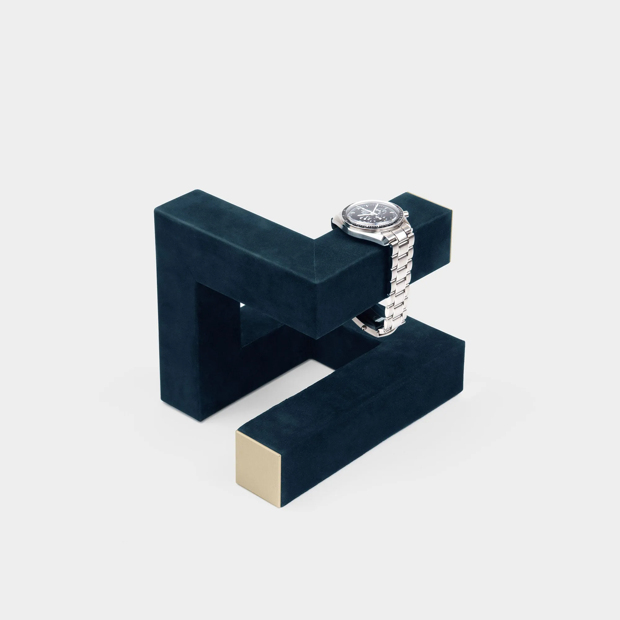 HUDSON 3 WATCH STAND - NAVY-TEAL / CHAMPAGNE