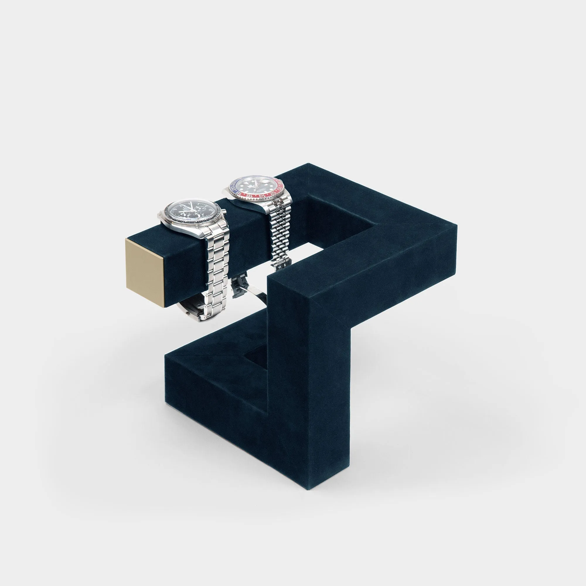 HUDSON 3 WATCH STAND - NAVY-TEAL / CHAMPAGNE