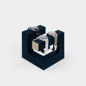 HUDSON 3 WATCH STAND - NAVY-TEAL / CHAMPAGNE