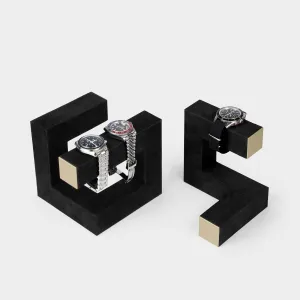 HUDSON DUO WATCH STAND - BLACK / CHAMPAGNE