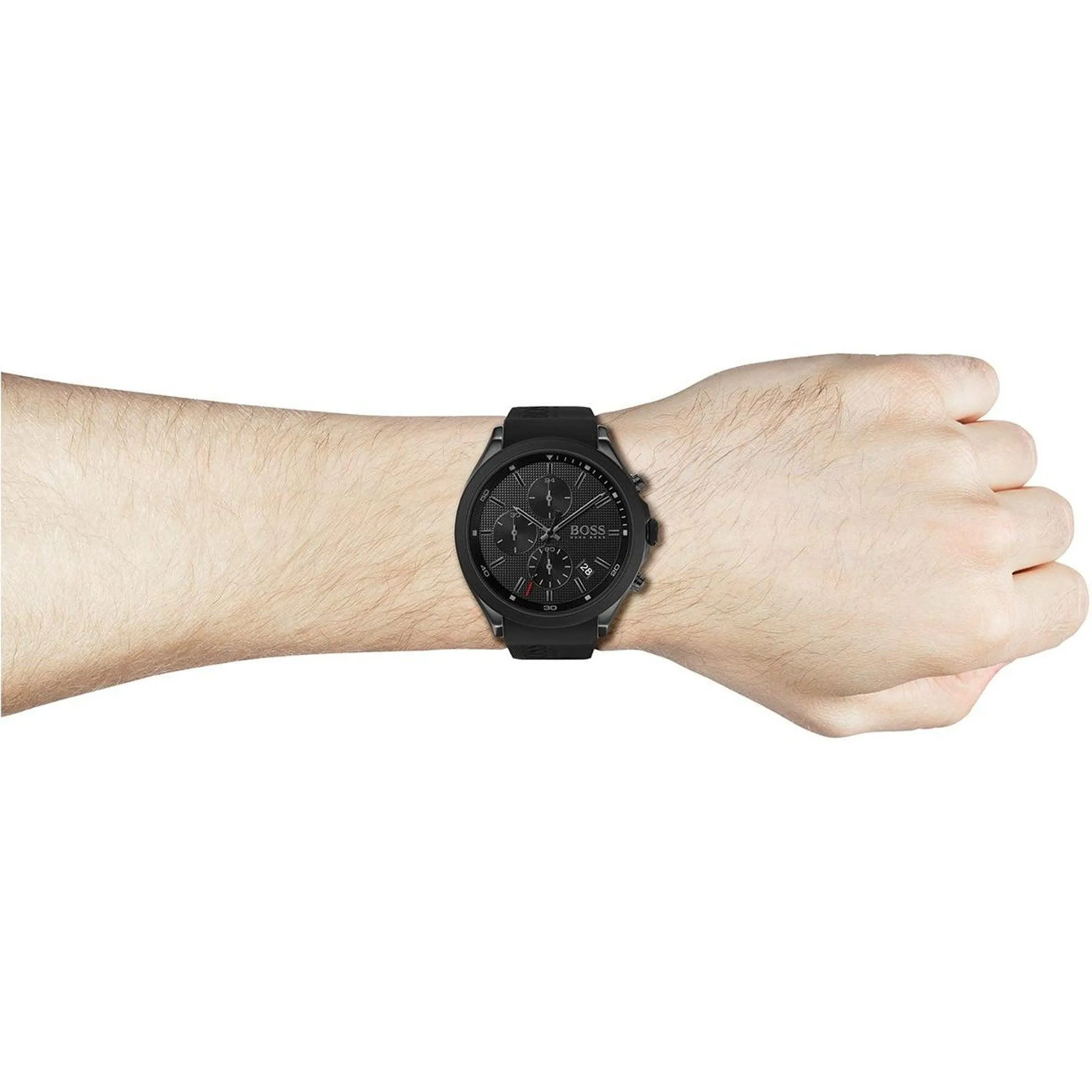 Hugo Boss 1513720 Velocity Black Dial Silicone Quartz Men's Watch