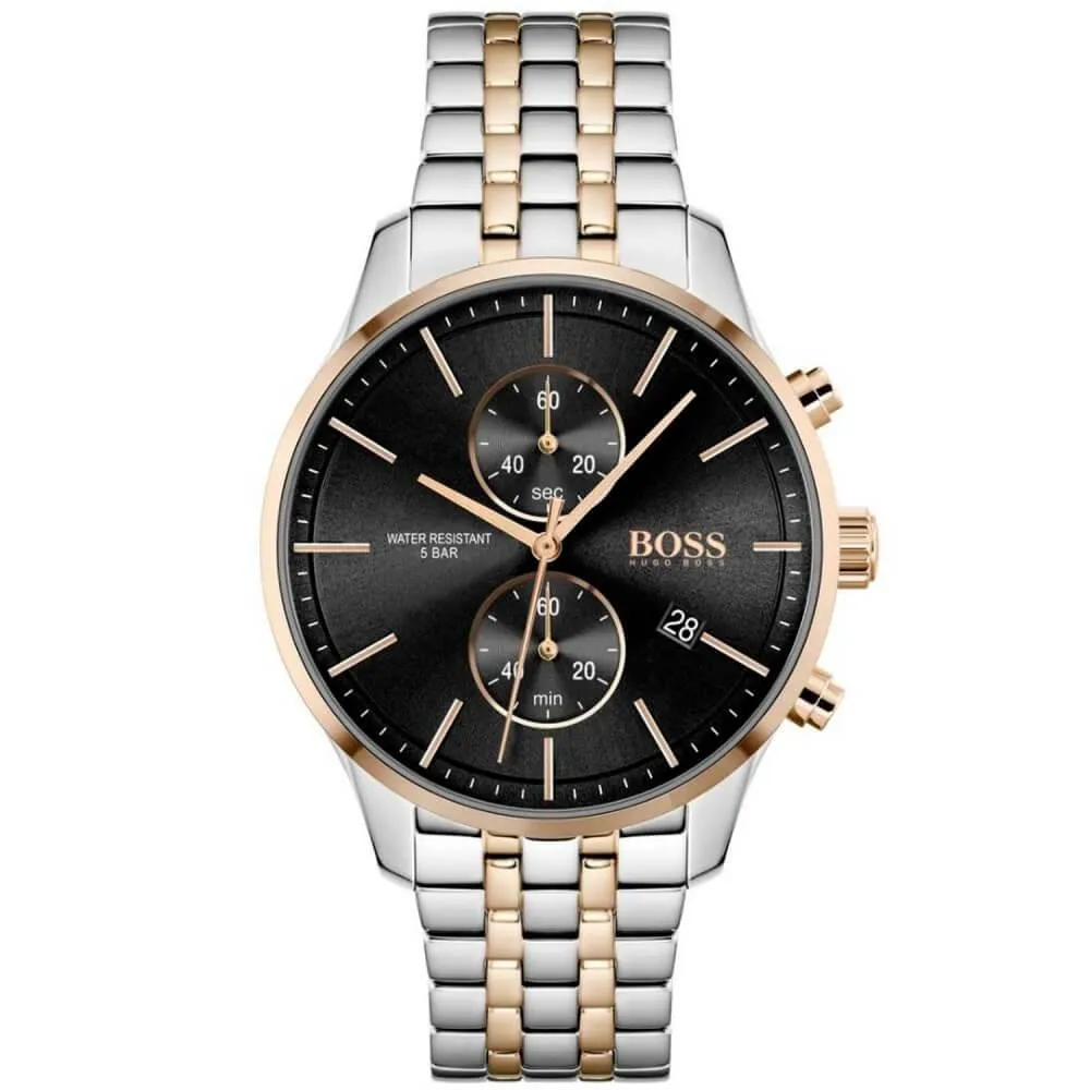 Hugo Boss 1513840 Associate Two-Tone Stainless Steel Quartz Men's Chrono Watch