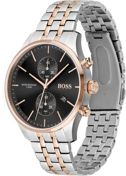 Hugo Boss 1513840 Associate Two-Tone Stainless Steel Quartz Men's Chrono Watch