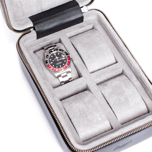 Hyde Park Four Watch Zip Case - Black