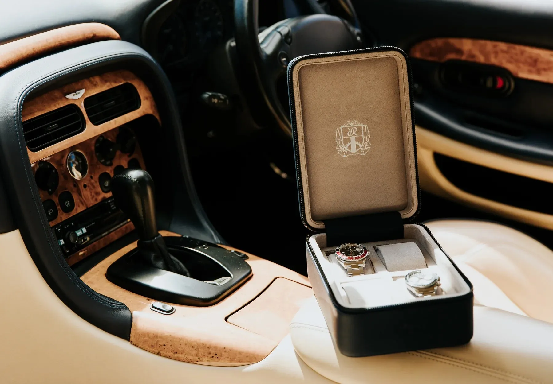 Hyde Park Four Watch Zip Case - Navy