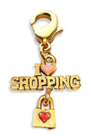 I Love Shopping Charm Dangle