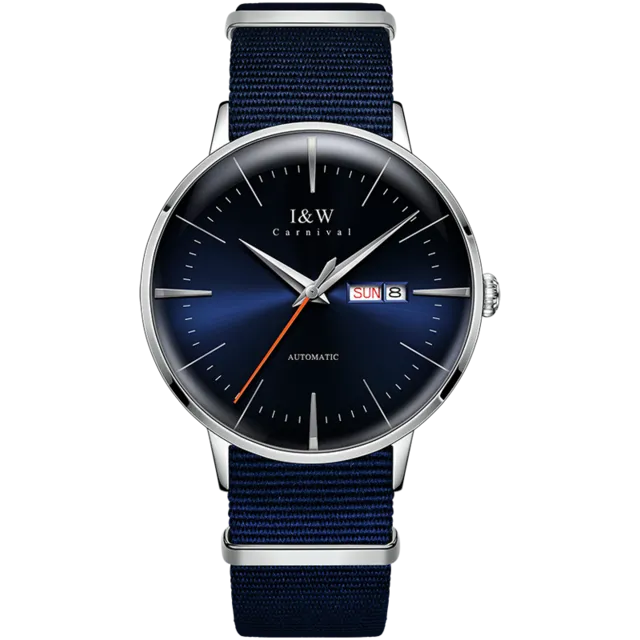 I&W Fashionable Automatic Mechanical Watch for Men.  Japan MIYOTA calibre Sapphire crystal glass with Calendar & Waterproof function