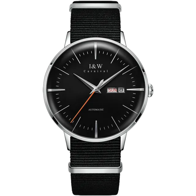 I&W Fashionable Automatic Mechanical Watch for Men.  Japan MIYOTA calibre Sapphire crystal glass with Calendar & Waterproof function