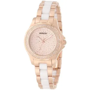 Invicta Women's 1783 Angel Pave Diamond Dial Rose Gold Bracelet Watch