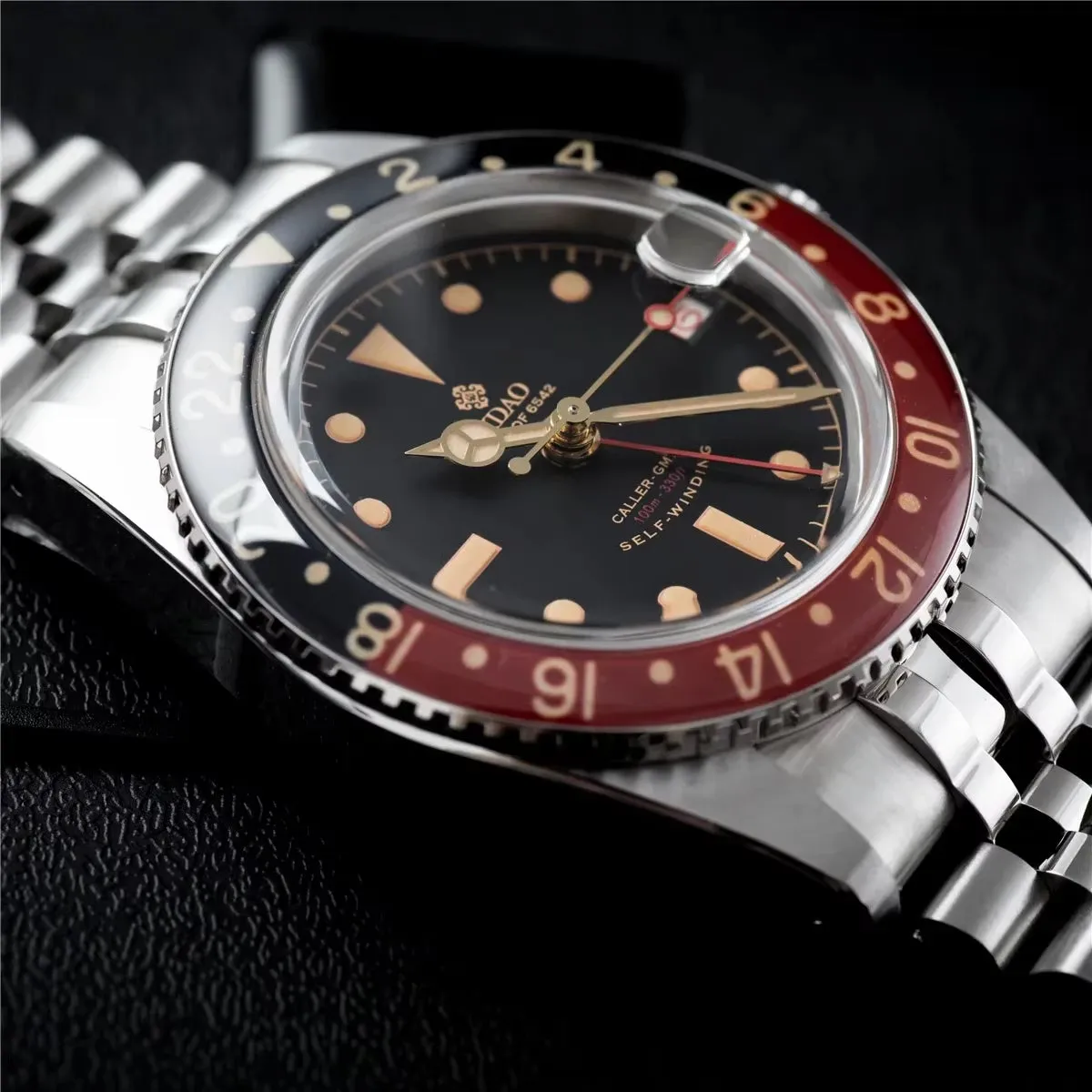 IPOSE  2024 New NH34 Men'S Mechanical Watches Luxury Men Business Dress GMT Watches Waterproof 100M C3 Watch for Men