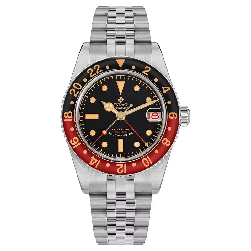 IPOSE  Watch Fans of 6542 GMT NH34 Automatic Mechanical Watches Sapphire C3 Luminous Stainless Steel Waterproof 100M