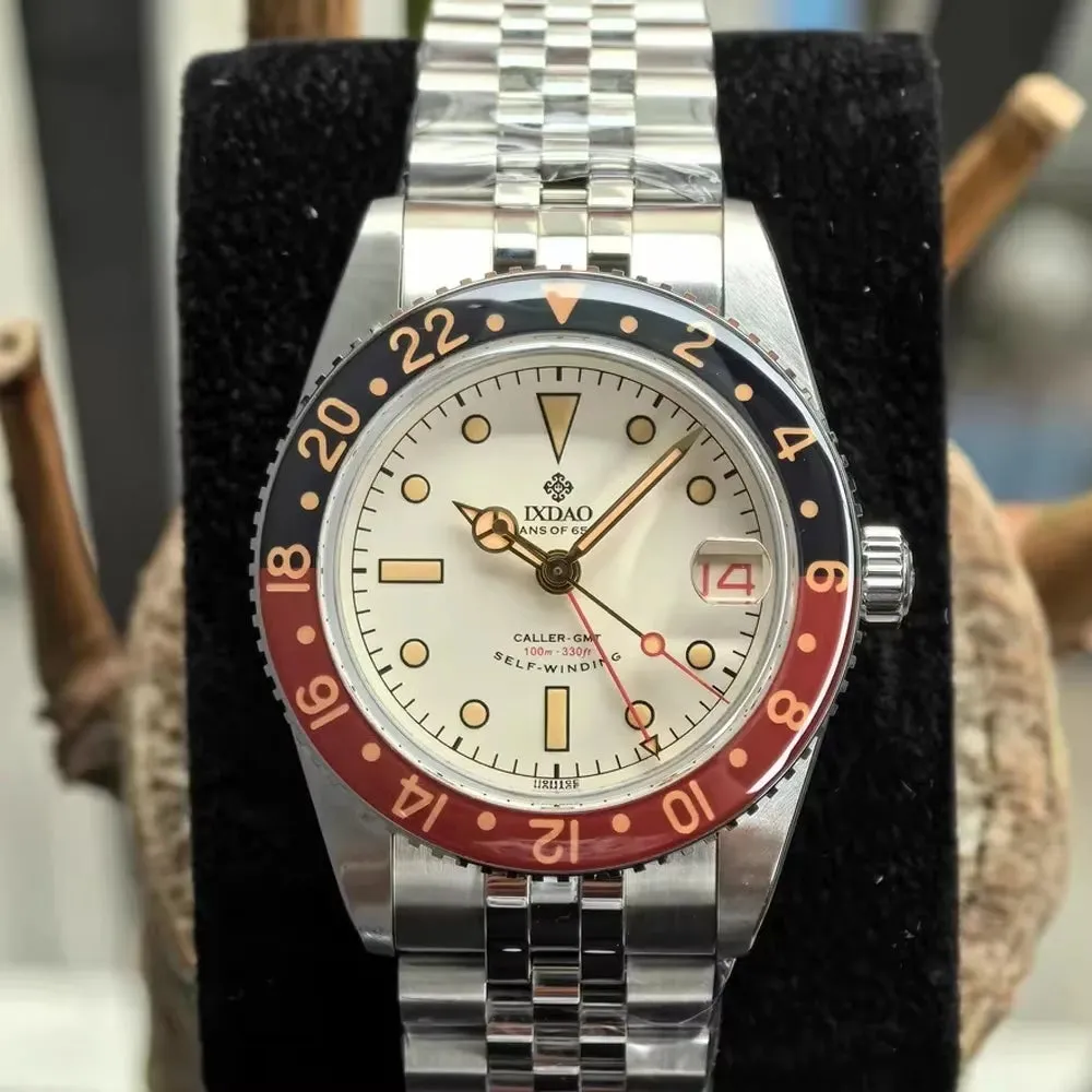 IPOSE  Watch Fans of 6542 GMT NH34 Automatic Mechanical Watches Sapphire C3 Luminous Stainless Steel Waterproof 100M