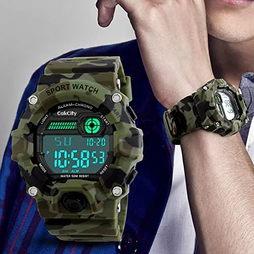 Kids Sport Waterproof Digital Military Watch
