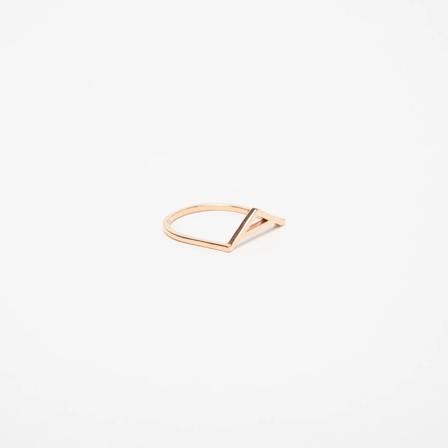 KWIT | 14K ROSE GOLD LETTER A RING
