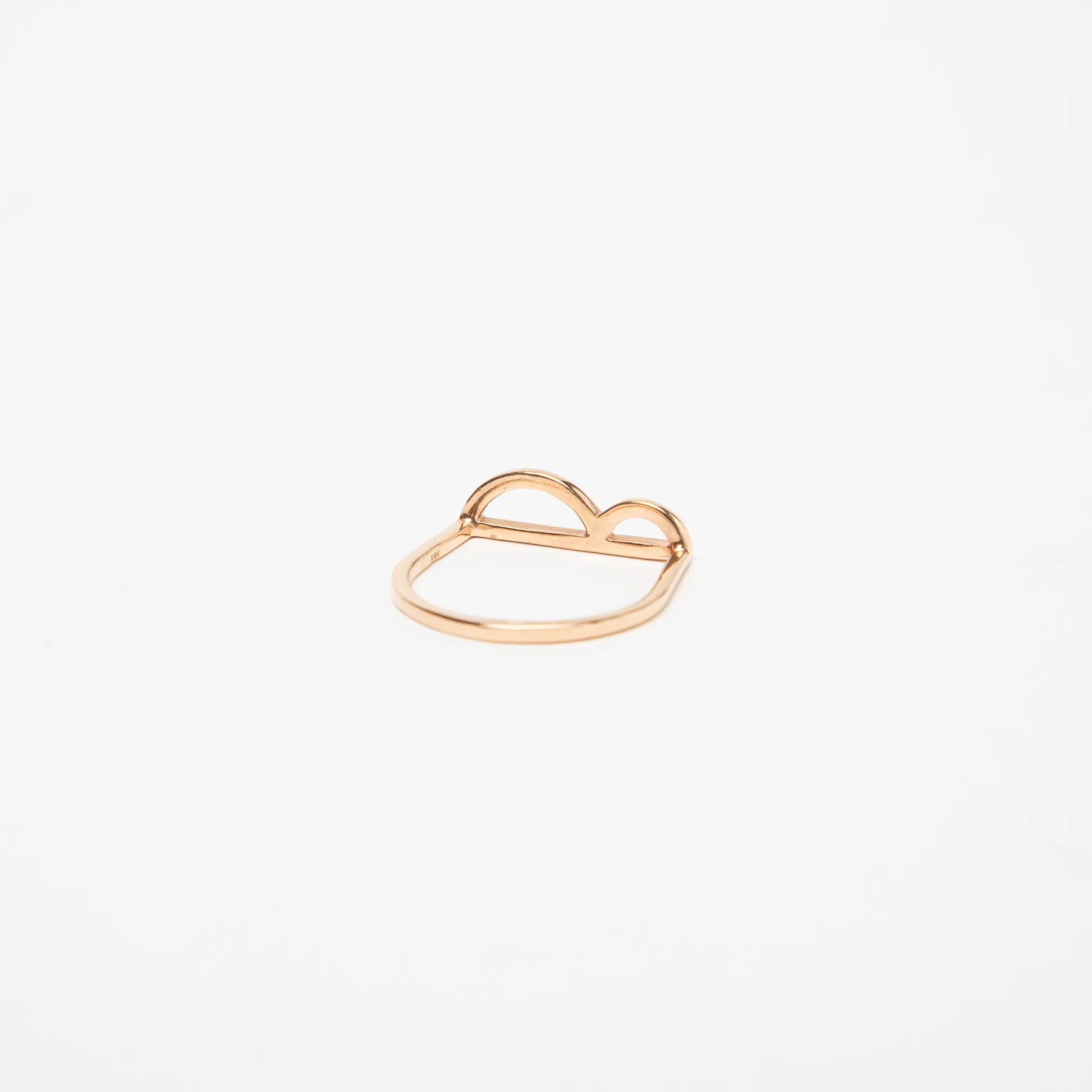KWIT | 14K ROSE GOLD LETTER B RING