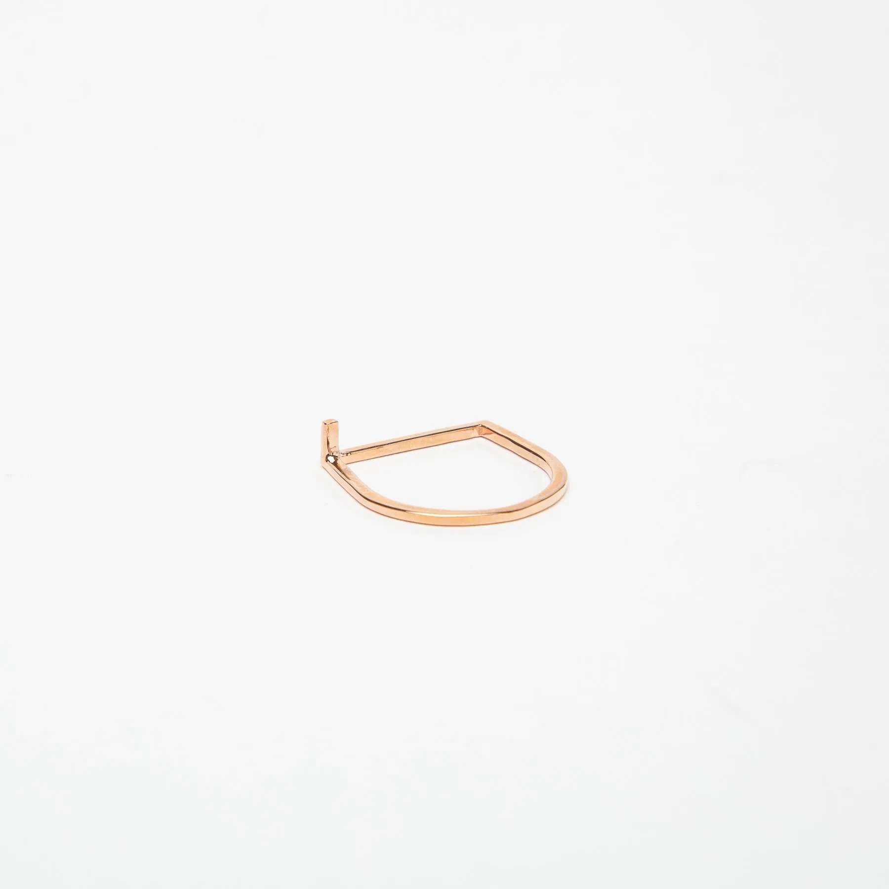 KWIT | 14K ROSE GOLD LETTER L RING