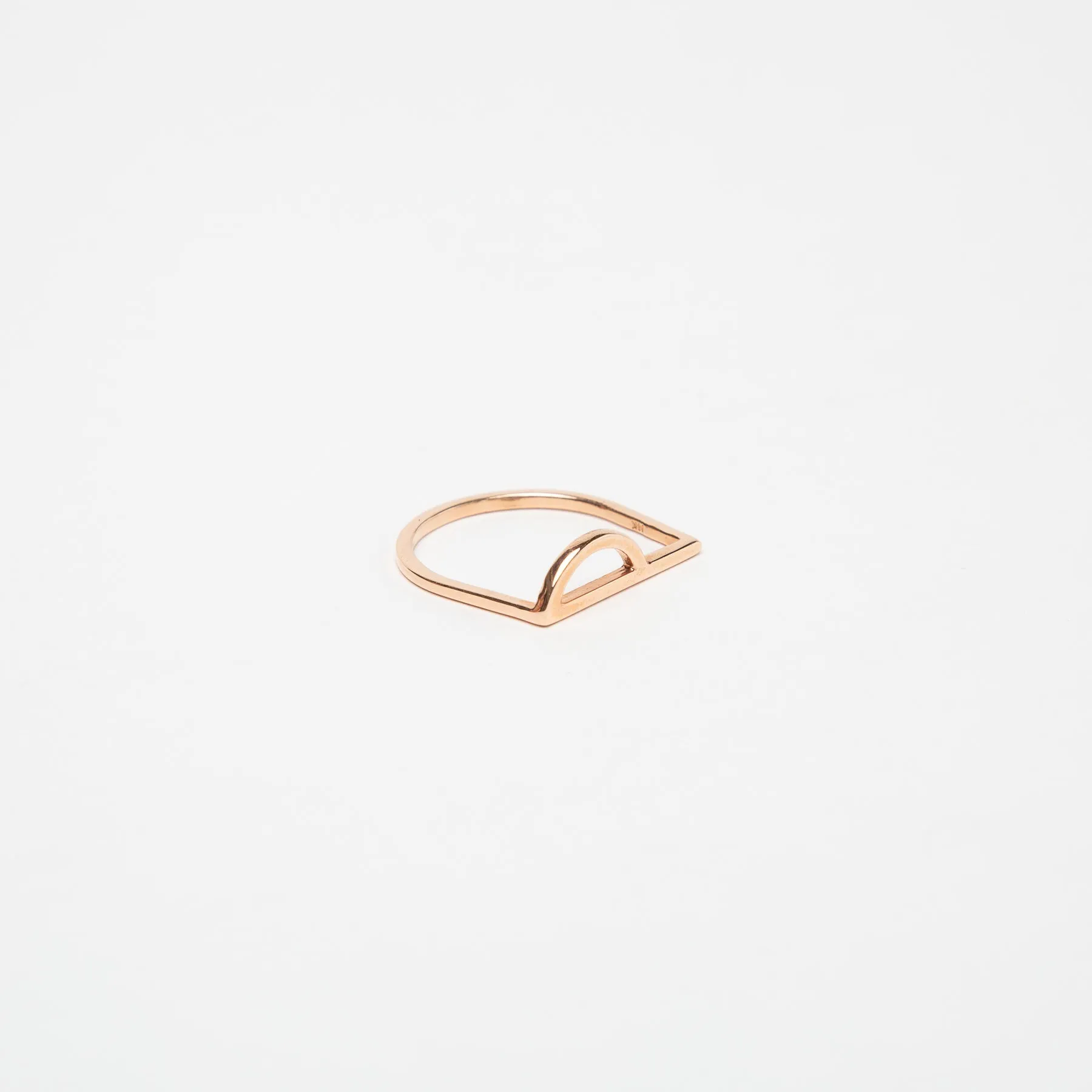 KWIT | 14K ROSE GOLD LETTER P RING