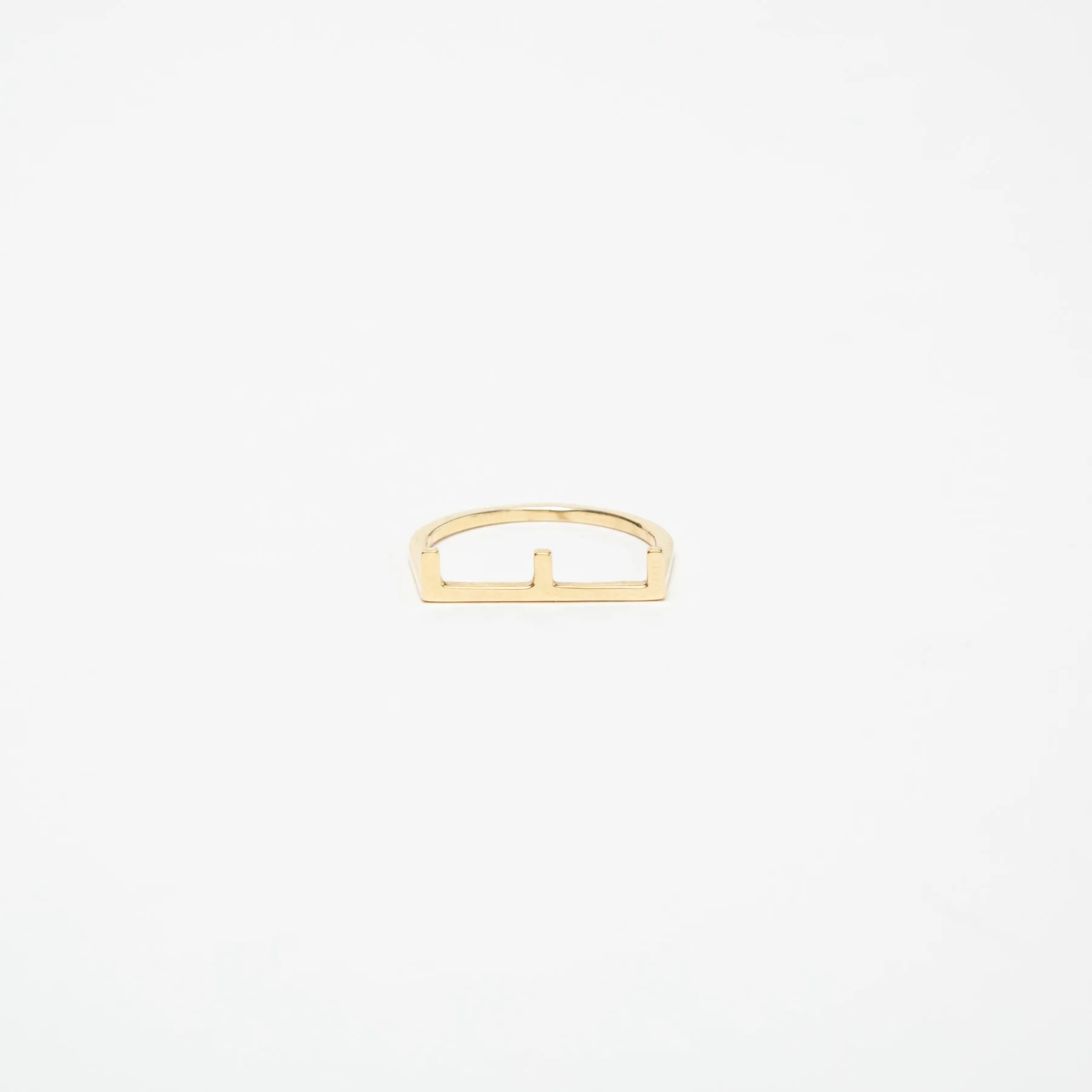 KWIT | 14K YELLOW GOLD LETTER E RING