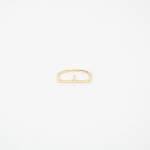 KWIT | 14K YELLOW GOLD LETTER E RING