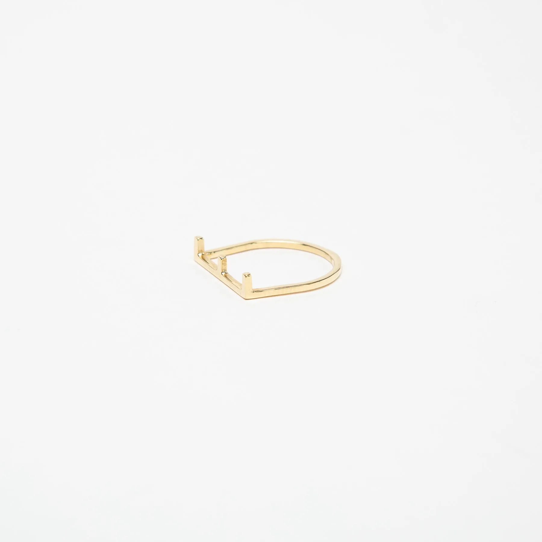 KWIT | 14K YELLOW GOLD LETTER E RING