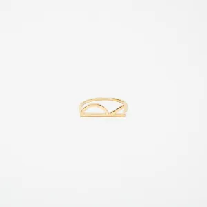 KWIT | 14K YELLOW GOLD LETTER R RING