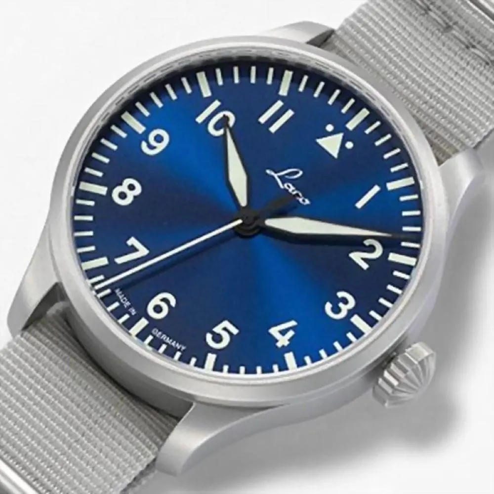 Laco 1925 Pilot Watches Basic Augsburg Blaue Stunde 42 42 42 Blue Automatic Steel 862100