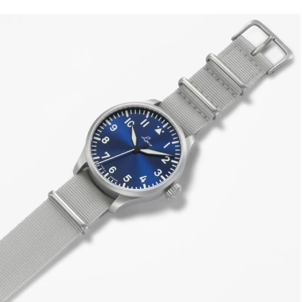 Laco 1925 Pilot Watches Basic Augsburg Blaue Stunde 42 42 42 Blue Automatic Steel 862100