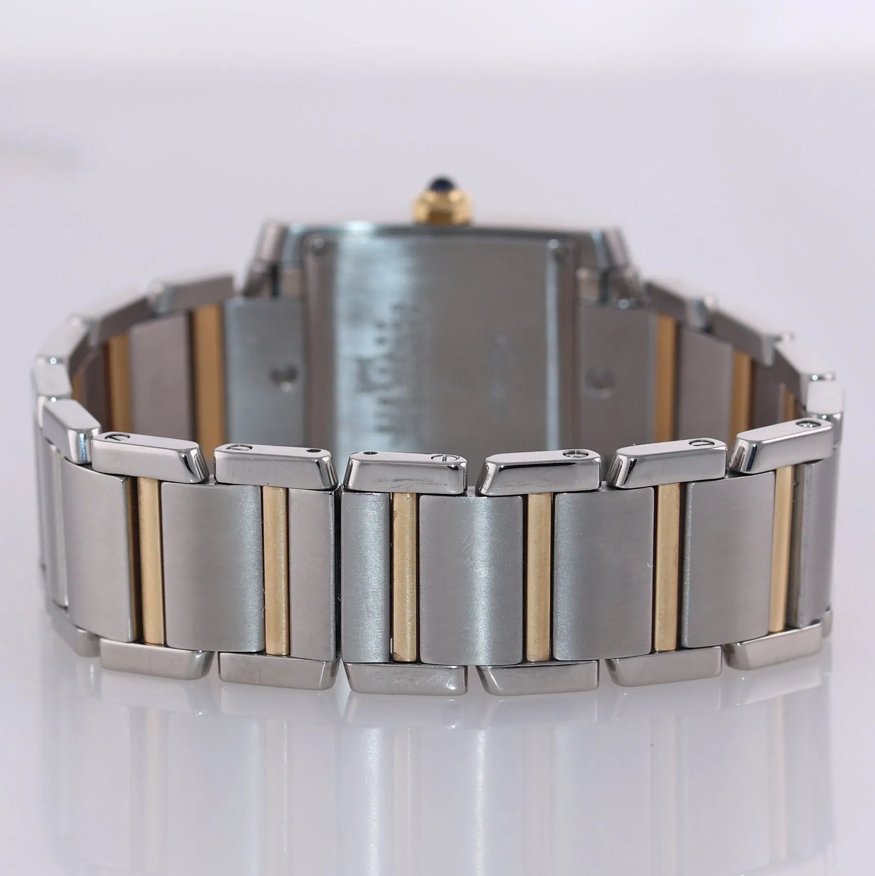 Ladies Cartier Tank Francaise 2465 Steel 18k Gold Two Tone Roman Quartz Watch