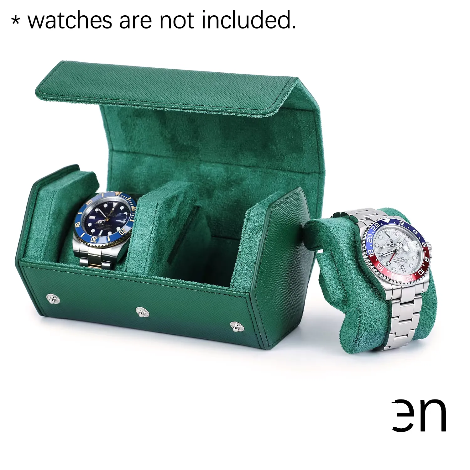 Leather Watch Display Case with Removable Cushions